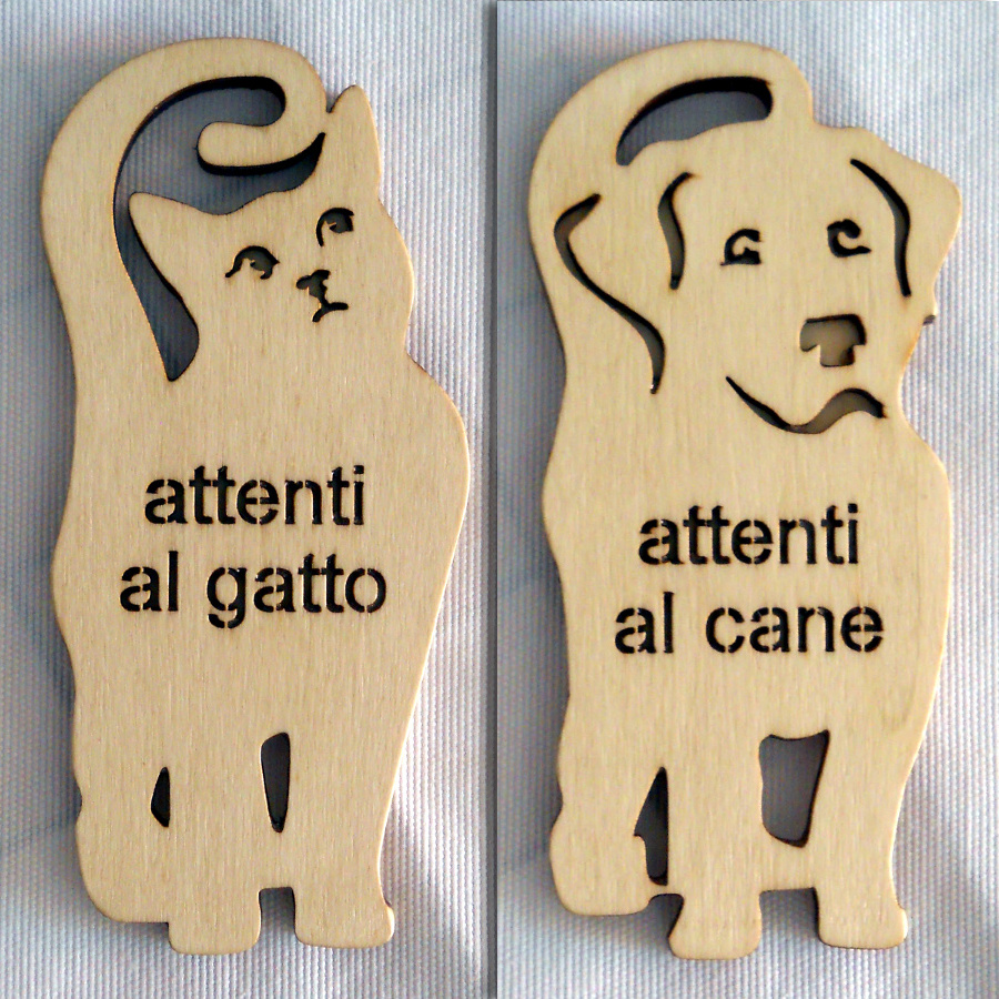attenti al gatto e attenti al cane