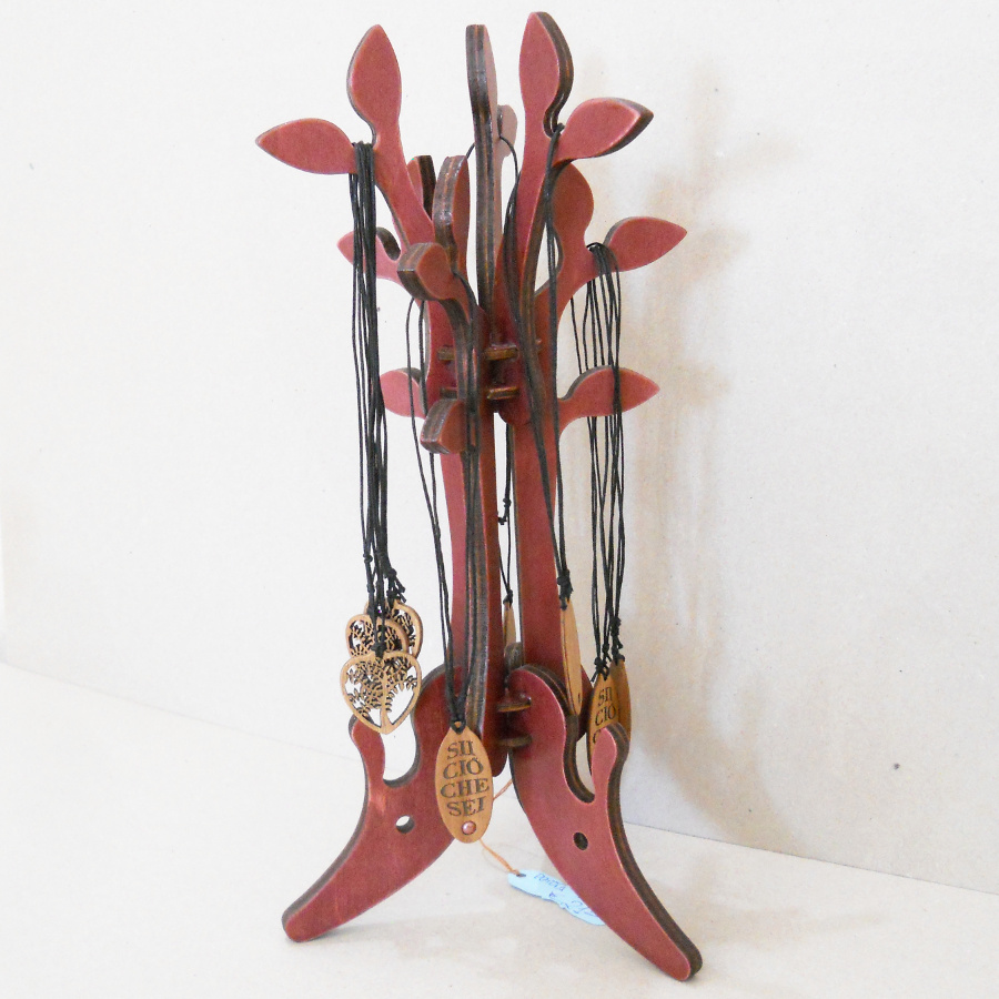 Espositori in legno taglio laser bijoux legno